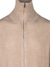 ZANONE - Ribbed Full Zip Cardigan - Beige - LIDIASHOPPING® - Official Website