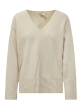 CALVIN KLEIN - Maglia con Scollo a V in Lana - Bianco - LIDIASHOPPING® - Official Website