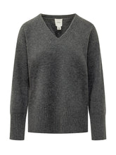 CALVIN KLEIN - Maglia con Scollo a V in Lana - Grigio - LIDIASHOPPING® - Official Website