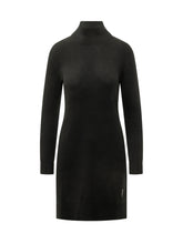 CALVIN KLEIN - Abito Corto Dolcevita a Coste - Nero - LIDIASHOPPING® - Official Website