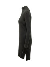 CALVIN KLEIN - Abito Corto Dolcevita a Coste - Nero - LIDIASHOPPING® - Official Website