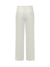 CALVIN KLEIN - Pantaloni a Gamba Ampia con Pieghe - Bianco - LIDIASHOPPING® - Official Website