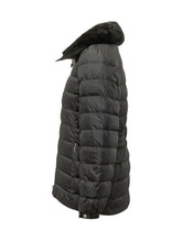 CALVIN KLEIN - Short Satin Puffer Jacket with Faux Fur Collar - Black - LIDIASHOPPING® - Official Website
