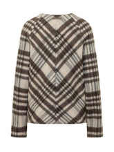 CALVIN KLEIN - Giacca in Misto Mohair con Motivo Check - Marrone - LIDIASHOPPING® - Official Website