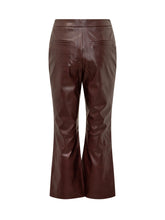CALVIN KLEIN - Faux Leather Flared Trousers - Red - LIDIASHOPPING® - Official Website
