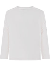 EMPORIO ARMANI BOY - T-shirt a Maniche Lunghe con Lettering - Bianco - LIDIASHOPPING® - Official Website