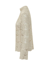 LE SULLY STUDIO - Top in Pizzo con Collo Alto - Bianco - LIDIASHOPPING® - Official Website