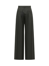 LE SULLY STUDIO - Pantaloni a Gamba Ampia con Pieghe - Nero - LIDIASHOPPING® - Official Website