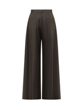 LE SULLY STUDIO - Pantaloni a Gamba Ampia con Pieghe - Marrone - LIDIASHOPPING® - Official Website