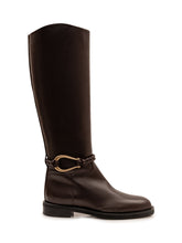 ROBERTO FESTA - Tall Boot with Braided Strap - Brown - LIDIASHOPPING® - Official Website