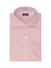 FINAMORE 1925 - Camicia Milano Eduardo a Righe Sottili - Rosso - LIDIASHOPPING® - Official Website