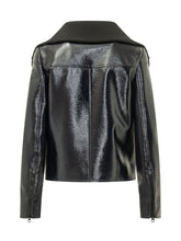 COURREGES - Jacket with High Collar and Logo - Black - LIDIASHOPPING® - Official Website