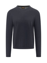 WOOLRICH - Maglia Girocollo in Lana - Blu - LIDIASHOPPING® - Official Website