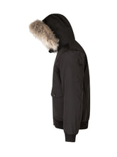 WOOLRICH - Bomber Polar con Cappuccio e Bordo in Pelliccia - Nero - LIDIASHOPPING® - Official Website