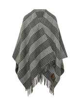 WOOLRICH - Mantella a Quadri con Frange - Grigio - LIDIASHOPPING® - Official Website