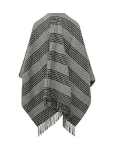 WOOLRICH - Mantella a Quadri con Frange - Grigio - LIDIASHOPPING® - Official Website
