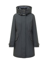 WOOLRICH - Authentic Parka with High Hood - Blue - LIDIASHOPPING® - Official Website