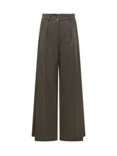 NINE:INTHE:MORNING - Petra Trousers with Pleats and Wide Leg - Green - LIDIASHOPPING® - Official Website