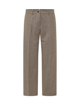 NINE:INTHE:MORNING - Seraphine Slim Trousers with Micro Check Pattern - Brown - LIDIASHOPPING® - Official Website
