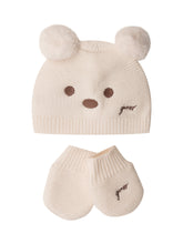 GUESS KIDS - Beanie And Mittens Set with Pompons - White - LIDIASHOPPING® - Official Website