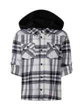 GUESS KIDS - Camicia a Quadri con Cappuccio - Multicolore - LIDIASHOPPING® - Official Website