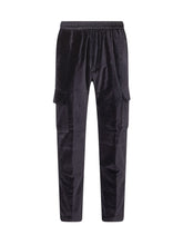P.M.D.S. - Velvet Cargo Trousers - Blue - LIDIASHOPPING® - Official Website