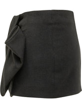7 FOR ALL MANKIND - Minigonna con Maxi Fiocco Drappeggiato - Nero - LIDIASHOPPING® - Official Website