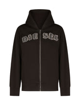 DIESEL KIDS - Sjeanshood Zip Up Hoodie with Logo - Black - LIDIASHOPPING® - Official Website