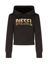 DIESEL KIDS - Felpa con Cappuccio e Logo Ricamato - Nero - LIDIASHOPPING® - Official Website