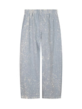 DIESEL KIDS - Ploxy Wide Leg Trousers with Washed Effect - Blue - LIDIASHOPPING® - Official Website