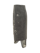 DES PHEMMES - Gonna a Tubino con Applicazioni - Grigio - LIDIASHOPPING® - Official Website