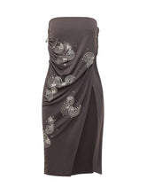 DES PHEMMES - Gonna a Portafoglio con Drappeggio e Applicazioni - Viola - LIDIASHOPPING® - Official Website