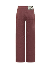 DES PHEMMES - Pantaloni a Gamba Ampia con Applicazioni - Rosso - LIDIASHOPPING® - Official Website