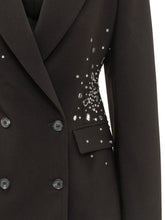 DES PHEMMES - Blazer Doppiopetto con Applicazioni Gioiello - Nero - LIDIASHOPPING® - Official Website