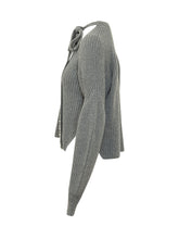 DES PHEMMES - Cropped Pullover with Tie - Grey - LIDIASHOPPING® - Official Website