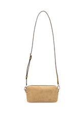 MICHAEL MICHAEL KORS - Compact rectangular pochette featuring rounded edges and a top zip fastening. Detailed with a suede effect surface, adjustable slim shoulder strap and small front logo. - Yellow - LIDIASHOPPING® - Official Website