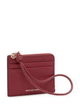 MICHAEL MICHAEL KORS - Portacarte con Zip e Laccetto - Rosso - LIDIASHOPPING® - Official Website