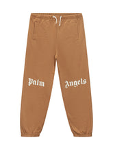 PALM ANGELS KIDS - Jogger Pants with Maxi Lettering - Beige - LIDIASHOPPING® - Official Website