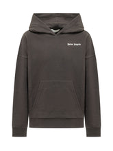 PALM ANGELS KIDS - Felpa con Cappuccio e Tasca a Marsupio - Nero - LIDIASHOPPING® - Official Website