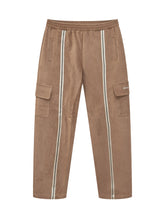 PALM ANGELS KIDS - Pantaloni Cargo con Bande Frontali - Marrone - LIDIASHOPPING® - Official Website