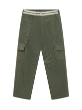 PALM ANGELS KIDS - Cargo Pants with Applied Pockets - Green - LIDIASHOPPING® - Official Website