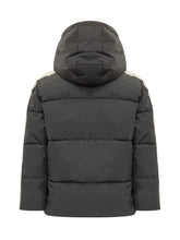 PALM ANGELS KIDS - Piumino con Cappuccio e Bande Laterali - Nero - LIDIASHOPPING® - Official Website
