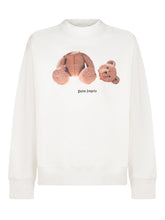 PALM ANGELS KIDS - Felpa Girocollo con Grafica Orsetto - Bianco - LIDIASHOPPING® - Official Website