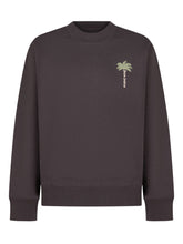 PALM ANGELS KIDS - Crewneck Sweatshirt with Palm Motif - Black - LIDIASHOPPING® - Official Website