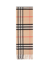BURBERRY - Sciarpa a Quadri con Frange - Marrone - LIDIASHOPPING® - Official Website