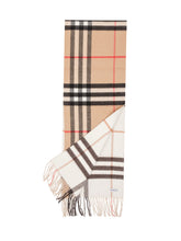 BURBERRY - Sciarpa a Quadri con Frange - Marrone - LIDIASHOPPING® - Official Website