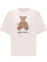 PALM ANGELS KIDS - T-shirt with Teddy Graphic - Pink - LIDIASHOPPING® - Official Website