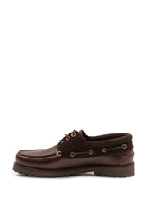 BARBOUR - Boat Shoe with Contrasting Panels - Brown - LIDIASHOPPING® - Official Website
