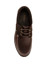 BARBOUR - Boat Shoe with Contrasting Panels - Brown - LIDIASHOPPING® - Official Website