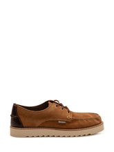 BARBOUR - Scarpa Derby Aydon con Cuciture a Vista - Marrone - LIDIASHOPPING® - Official Website